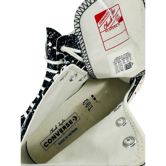 Converse Chuck 70 High Archive Paint Splatter Black Men’s Size 9.5 - Picture 4 of 9